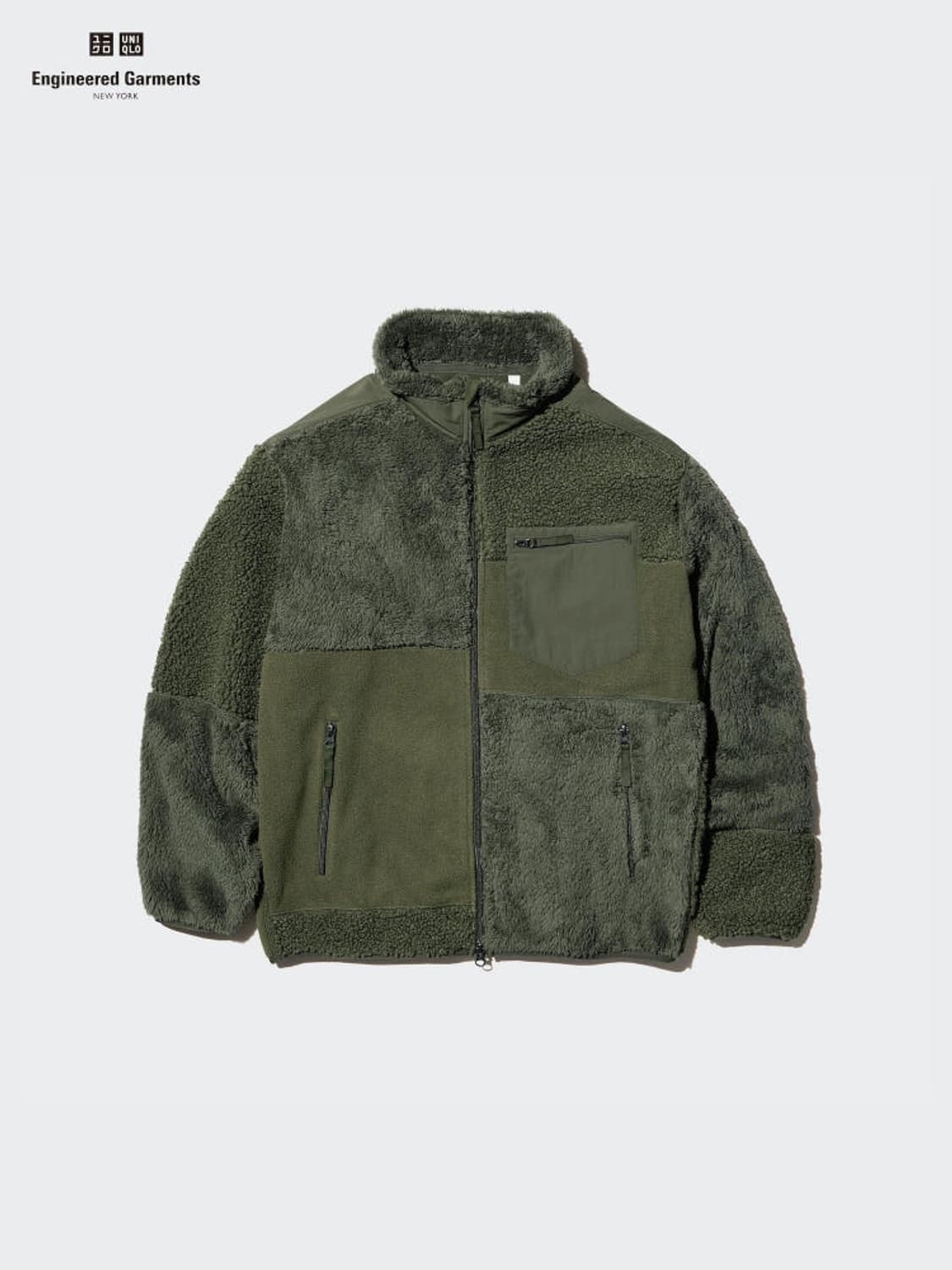 (새상품) 유니클로 x 엔지니어드 가먼츠 후리스 L 올리브 상품이미지1
