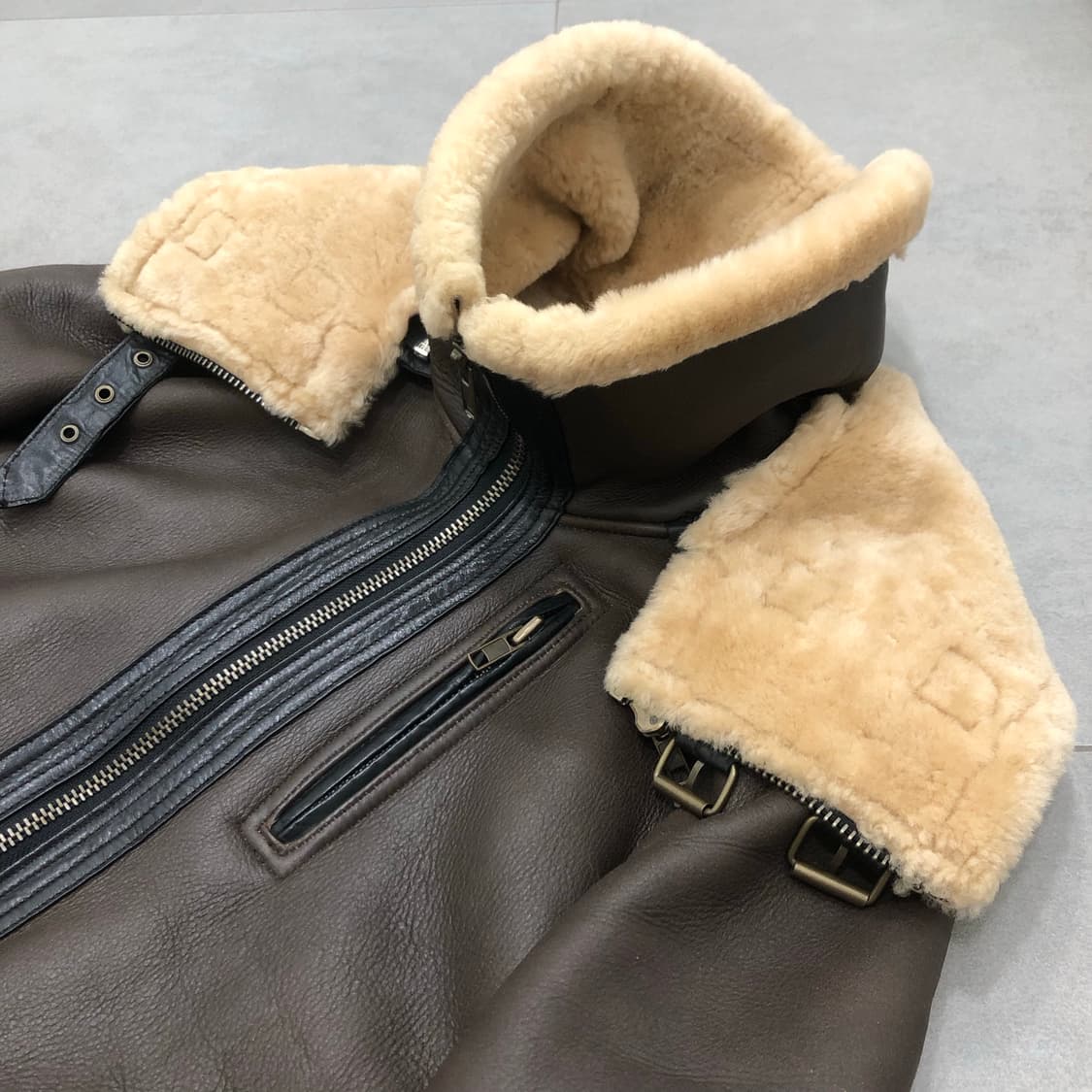 양털 무스탕 양모 양가죽 램스킨 레더 무통 무톤 자켓 105 상품이미지2