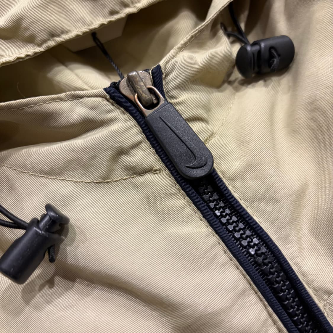 [100] 올드 나이키 빅로고 바람막이 후드 자켓 베이지 C43 상품이미지4