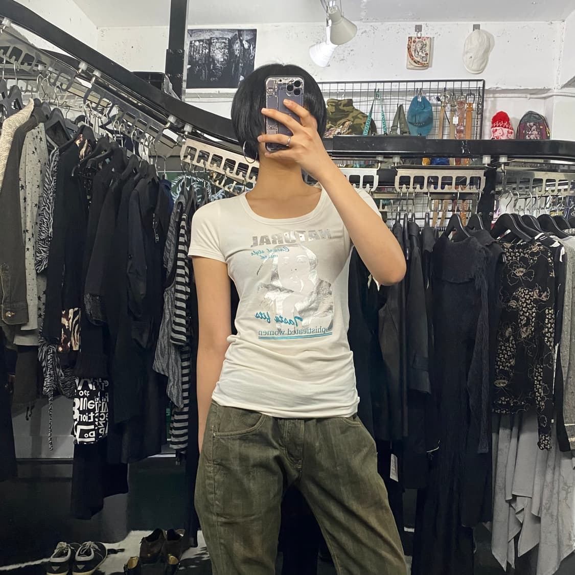 Crackstep y2k 프린팅 스터드 디테일 반팔 티셔츠 상품이미지1