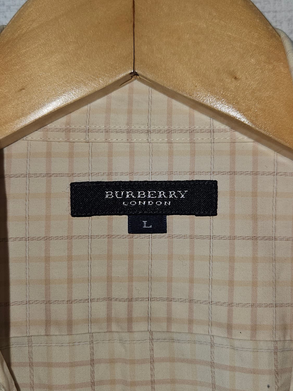 버버리 BURBERRY 체크 반팔셔츠 런던 정품 L 상품이미지4
