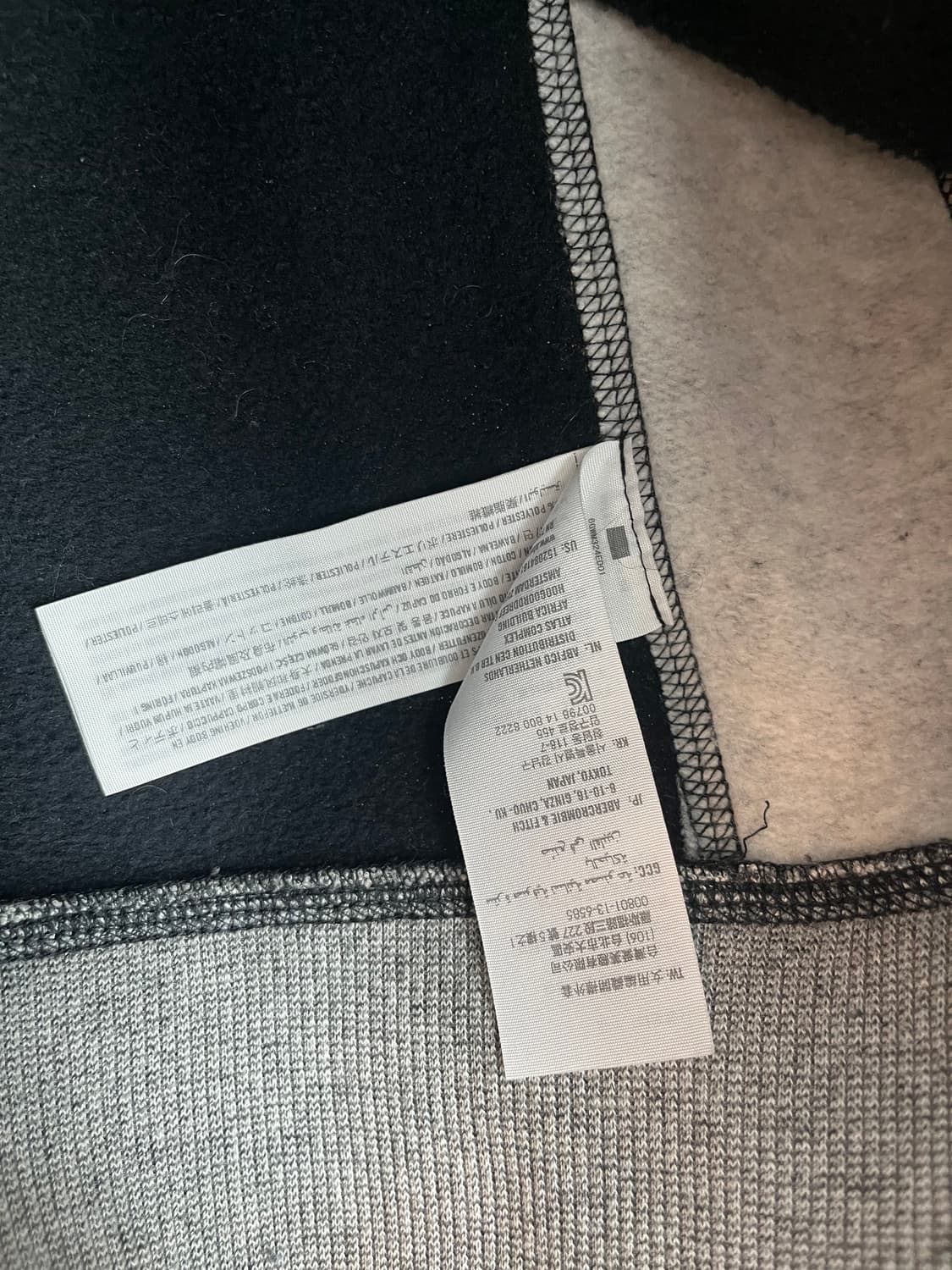 아베크롬비 딱붙핏 순록 스펠로고 대장 후드집업 [S] 상품이미지5