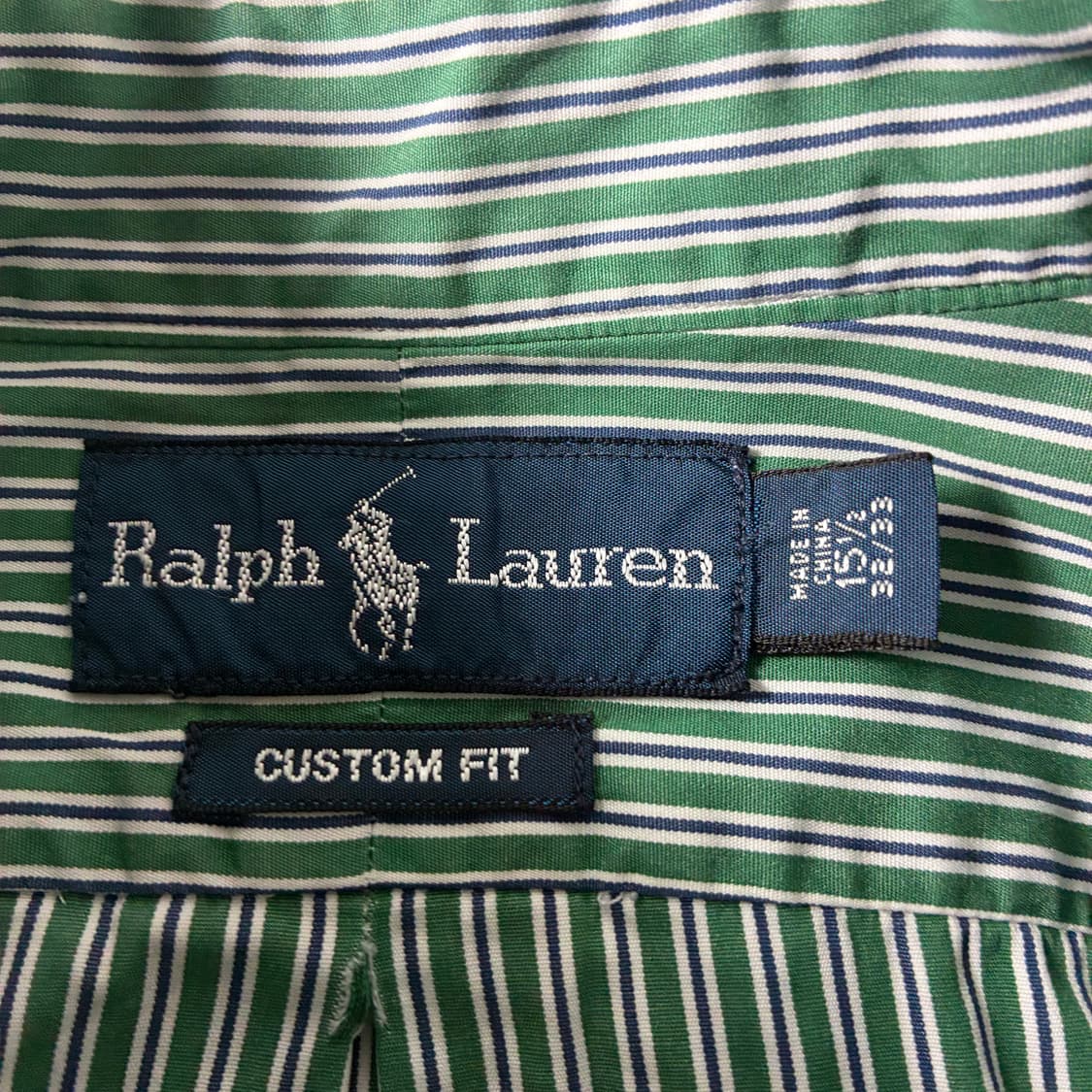 Polo  폴로 랄프로렌 자수 그린 스트라이프 셔츠 상품이미지4
