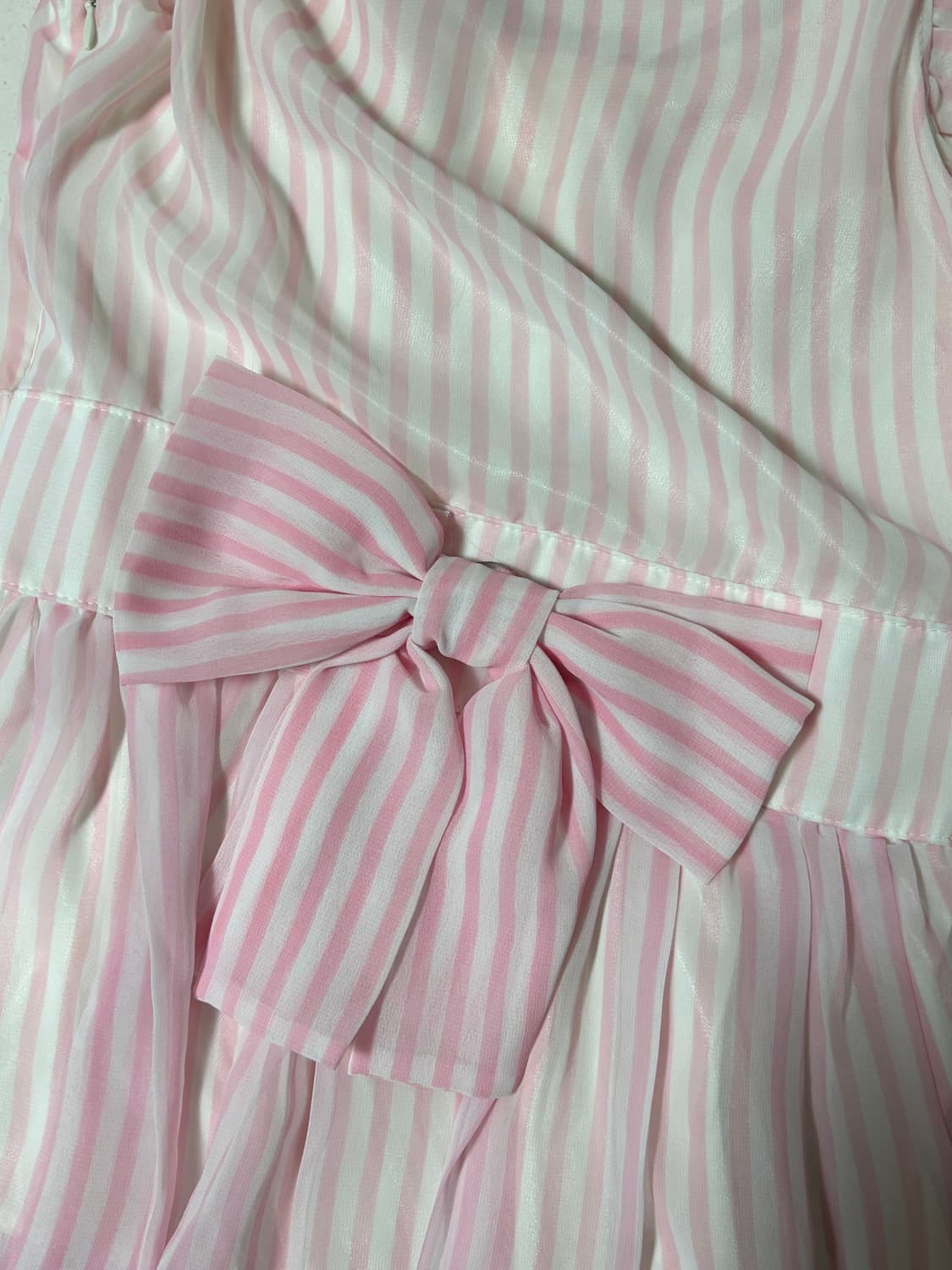 rojita 로지타 히메갸루 백리본 핑크 스트라이프 탑 /로걀달천양산형 상품이미지4