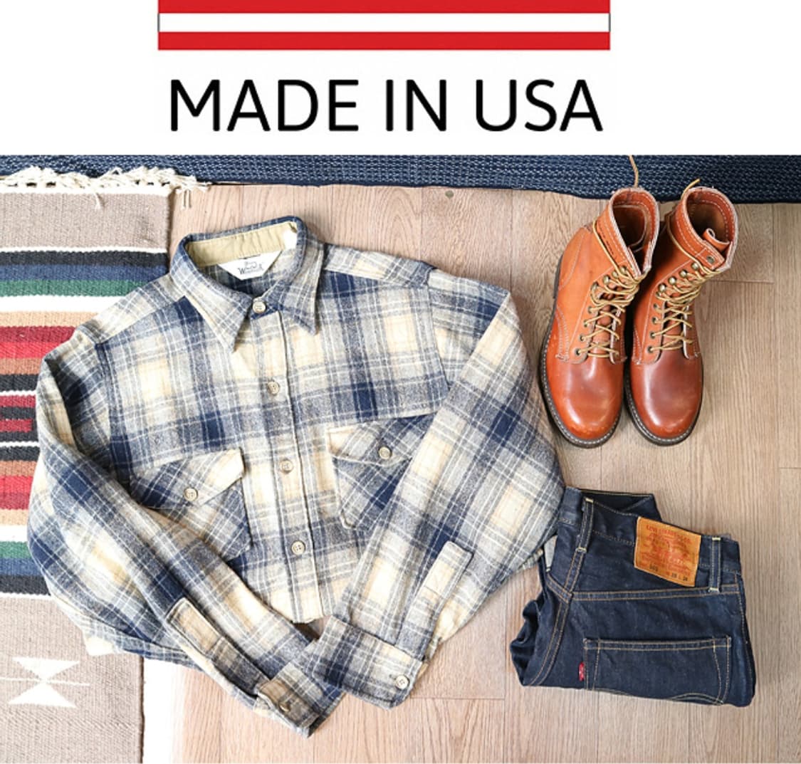 미국 메이드 70~80s 빈티지 WOOLRICH 울리치 울 체크남방

 상품이미지1