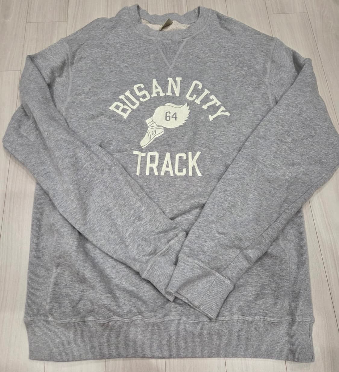 반츠 프린팅 그레이 라운드 스웻 L 상품이미지1