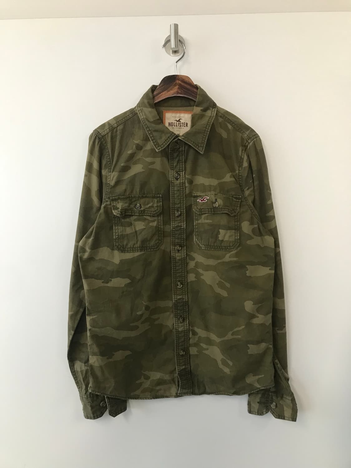 홀리스터 자수로고 카모플라쥬 포켓 셔츠 상품이미지2