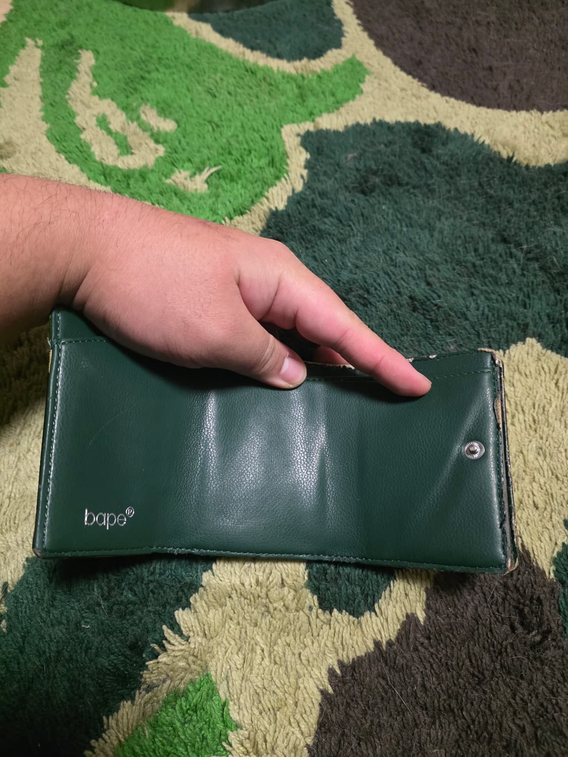 [OS] 베이프 ABC 그린카모 캔버스 지갑 상품이미지2