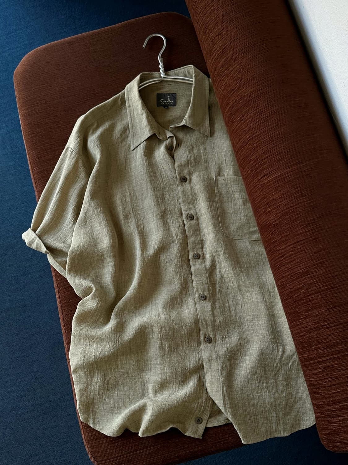 High count tencel poly woven H/S shirt 상품이미지3