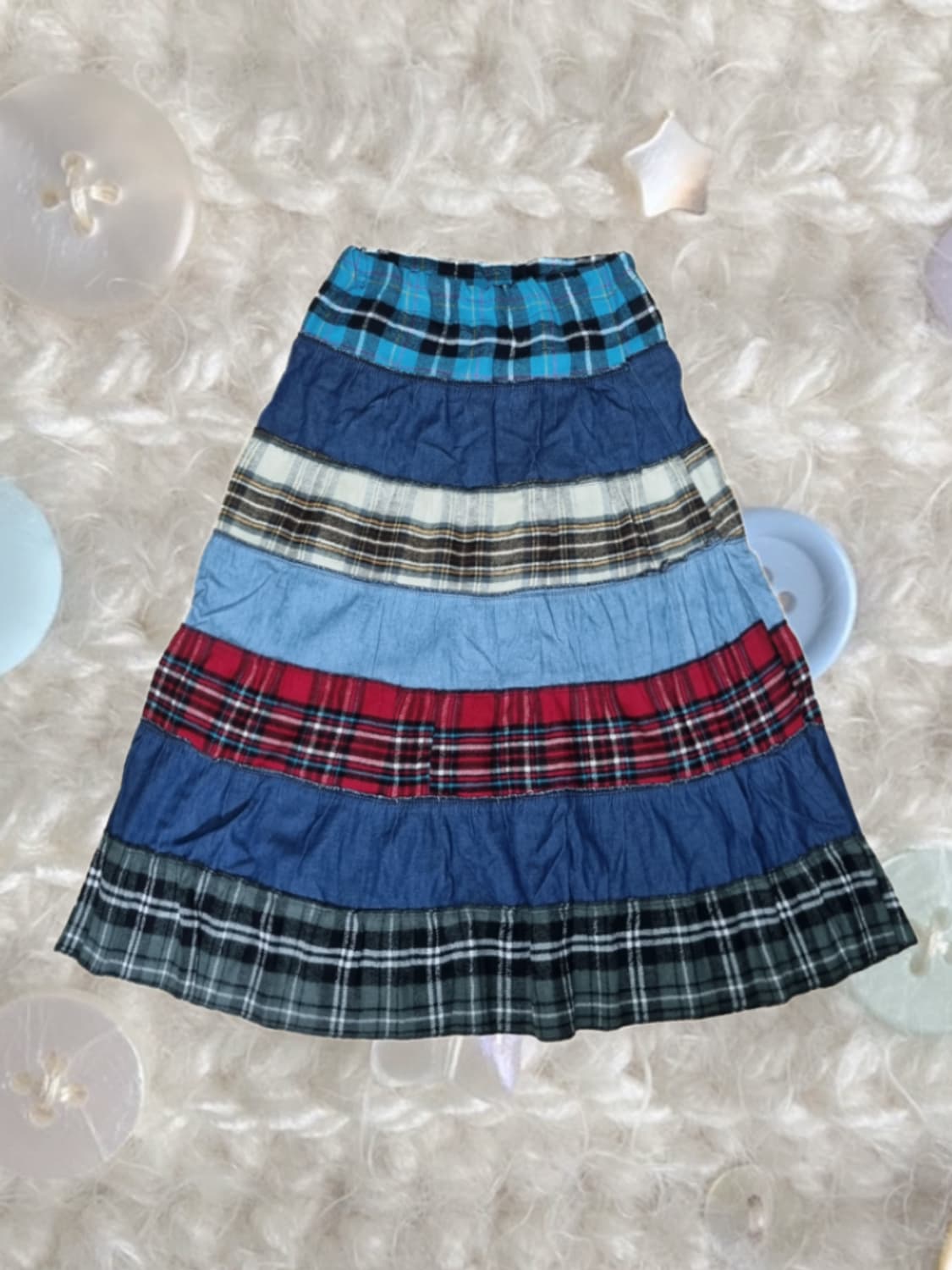 빈티지코디 패치스커트 가디건 블라우스  모리걸하구미히피오리엔탈니혼진 상품이미지3