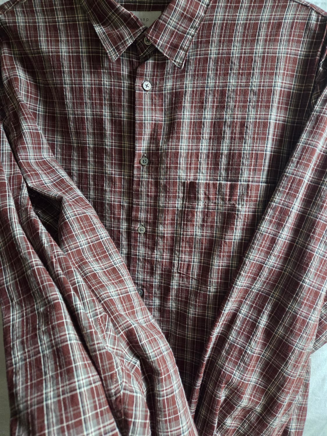 애습 asp 코어 체크 셔츠 브릭 L 상품이미지5