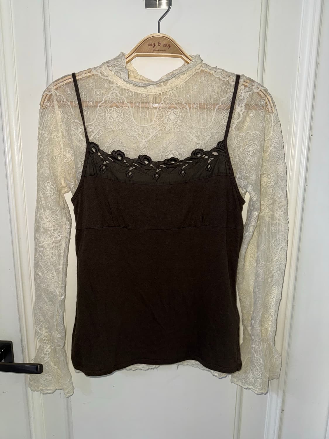 레이스 시스루 블라우스 상품이미지1