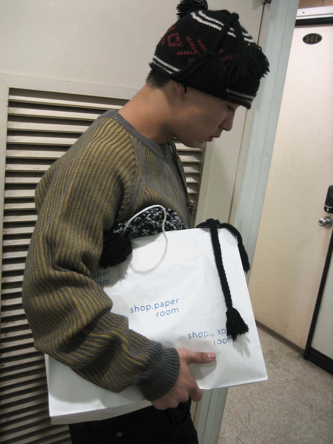 [vtg] stripe neck string knit   상품이미지9