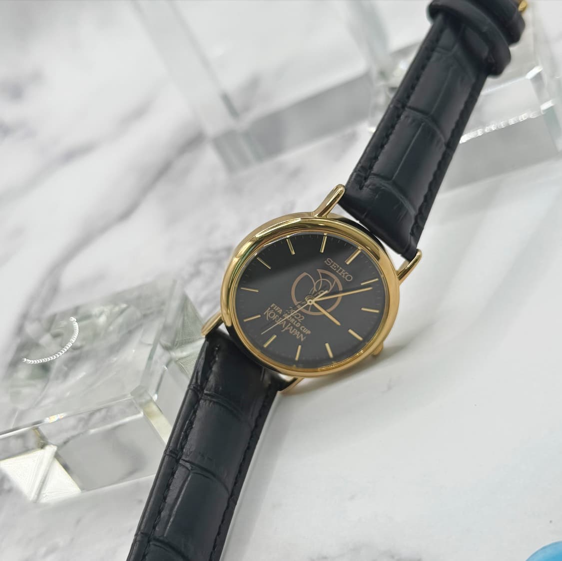 90s00s 빈티지 세이코 2002 월드컵 메모리얼 골드 워치 상품이미지6