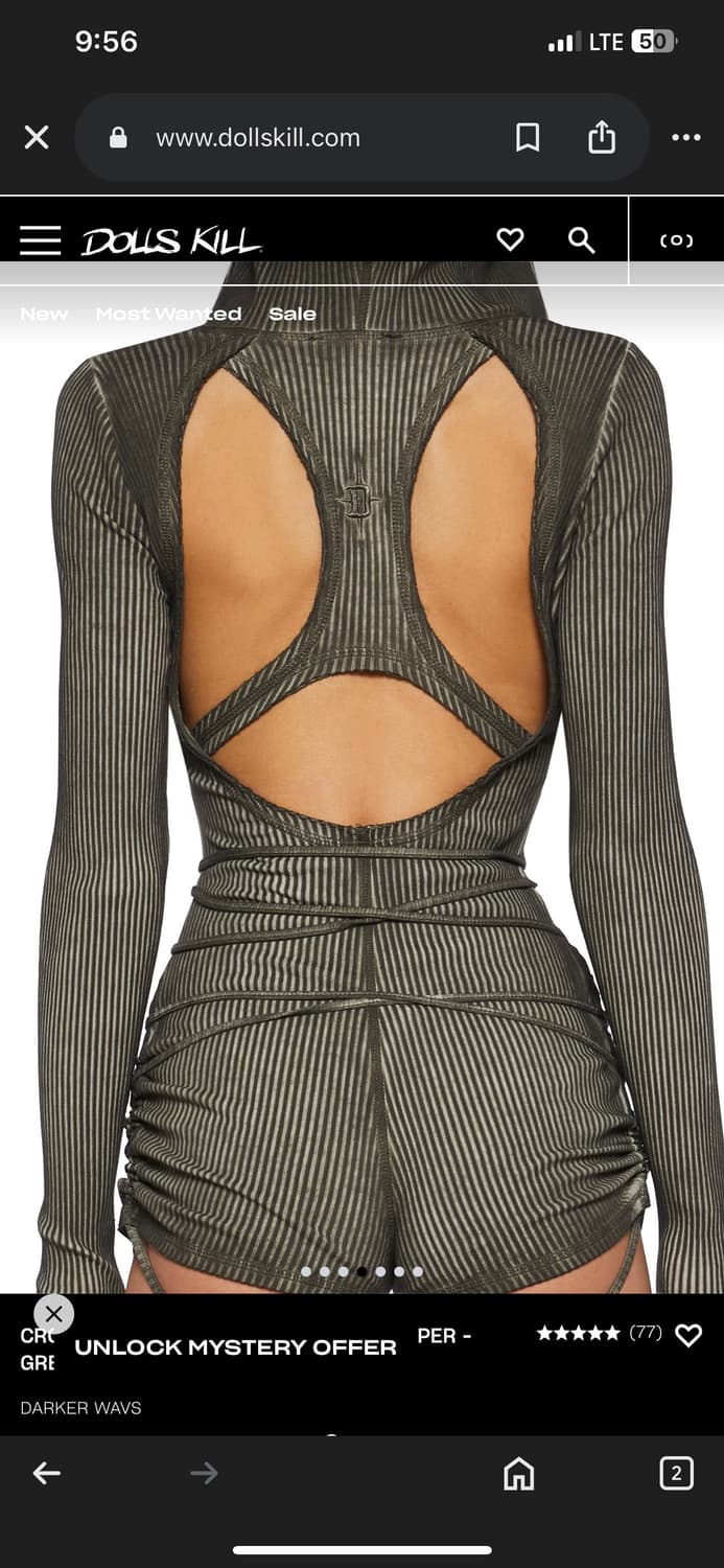 Dolls kill darker wavs hooded romper xs 상품이미지4