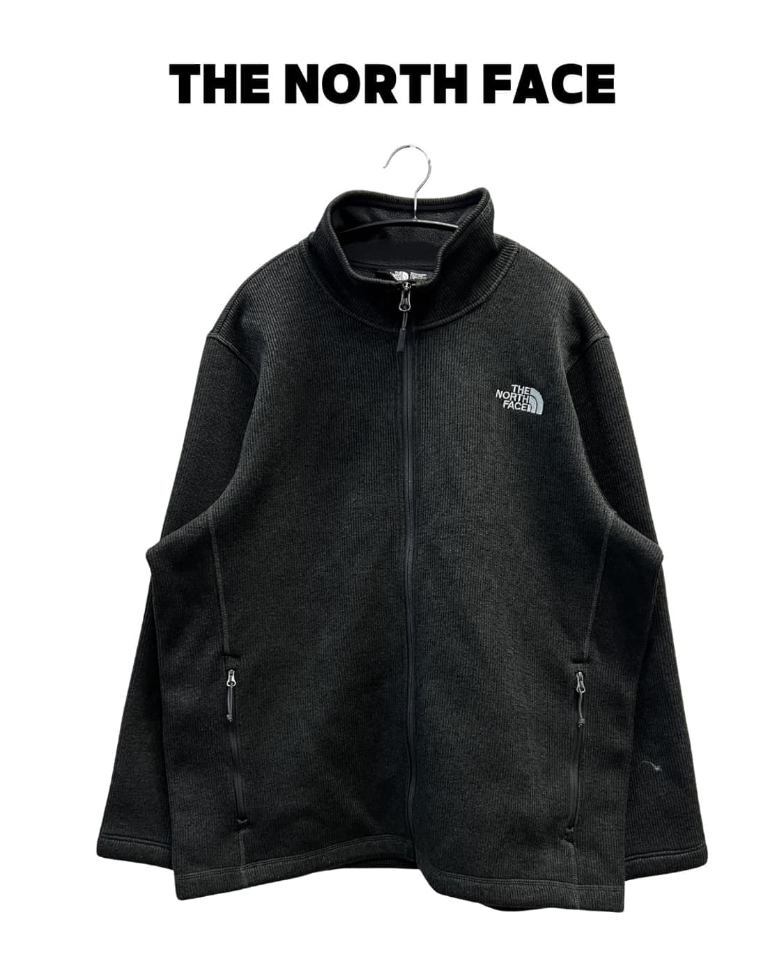 (L) 노스페이스 니트 집업 차콜 상품이미지1