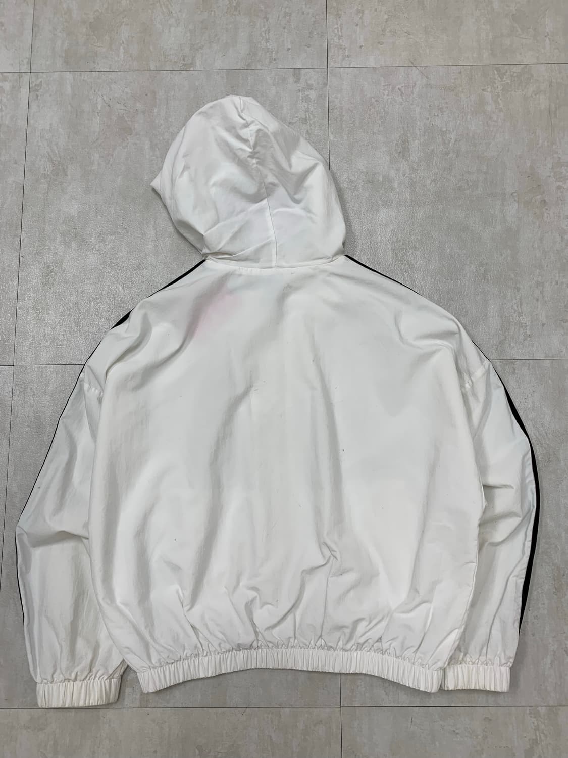 아디다스 화이트 삼선 크롭 바람막이 상품이미지3