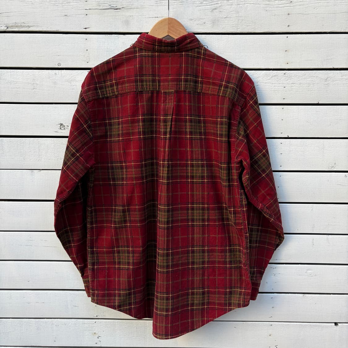 L.L.bean 엘엘빈 체크 코듀로이 골덴 셔츠 상품이미지2