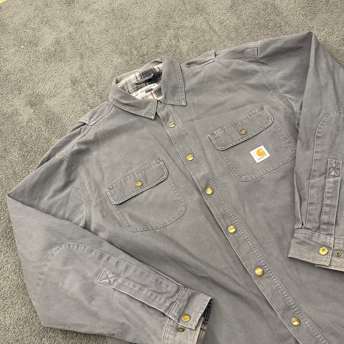 [정품/XL] 칼하트 그레이 헤비 오버 셔츠 c1 상품이미지1