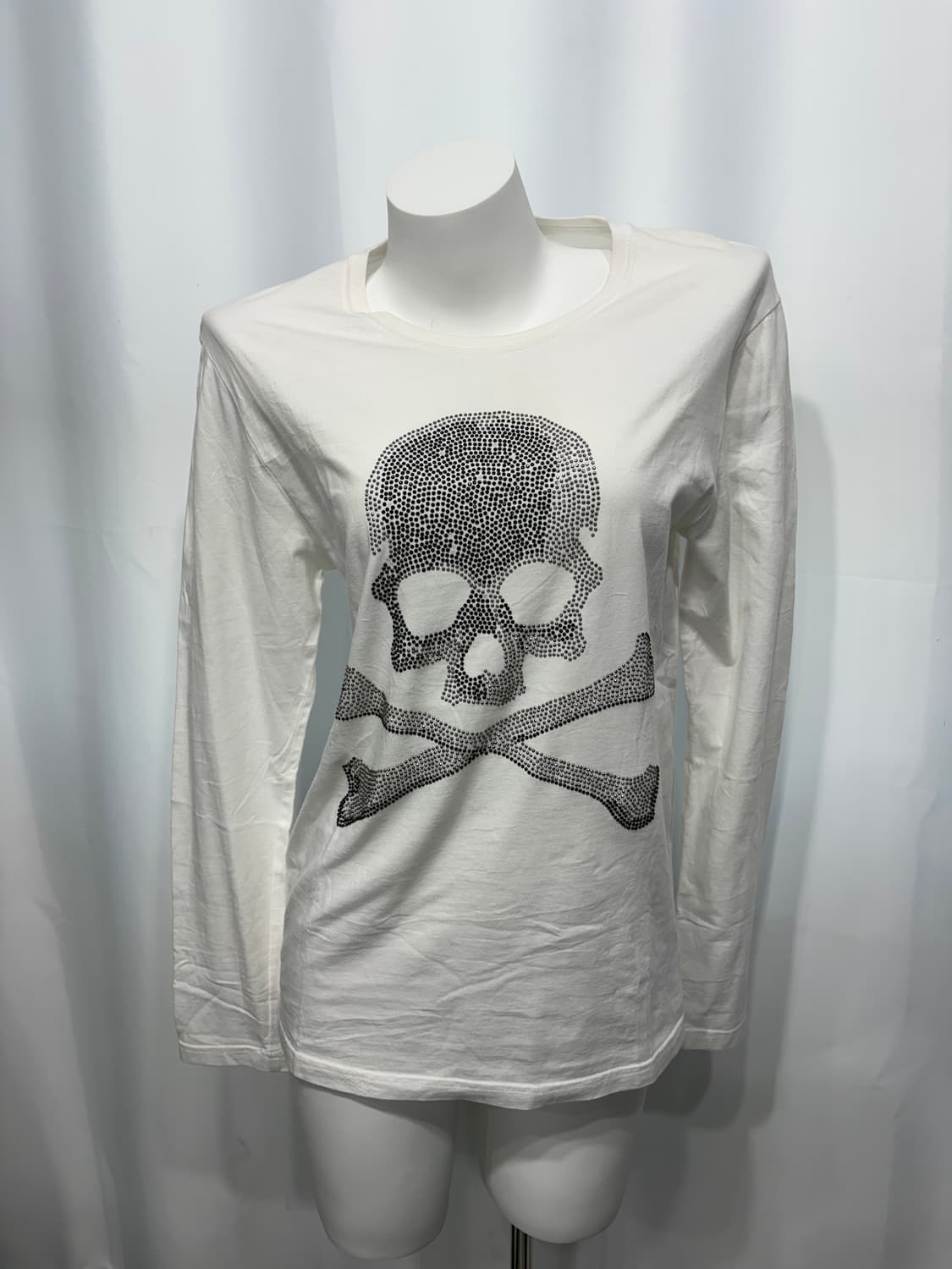 🎸화이트 스컬 비즈 디테일 롱슬리브🎸 상품이미지4