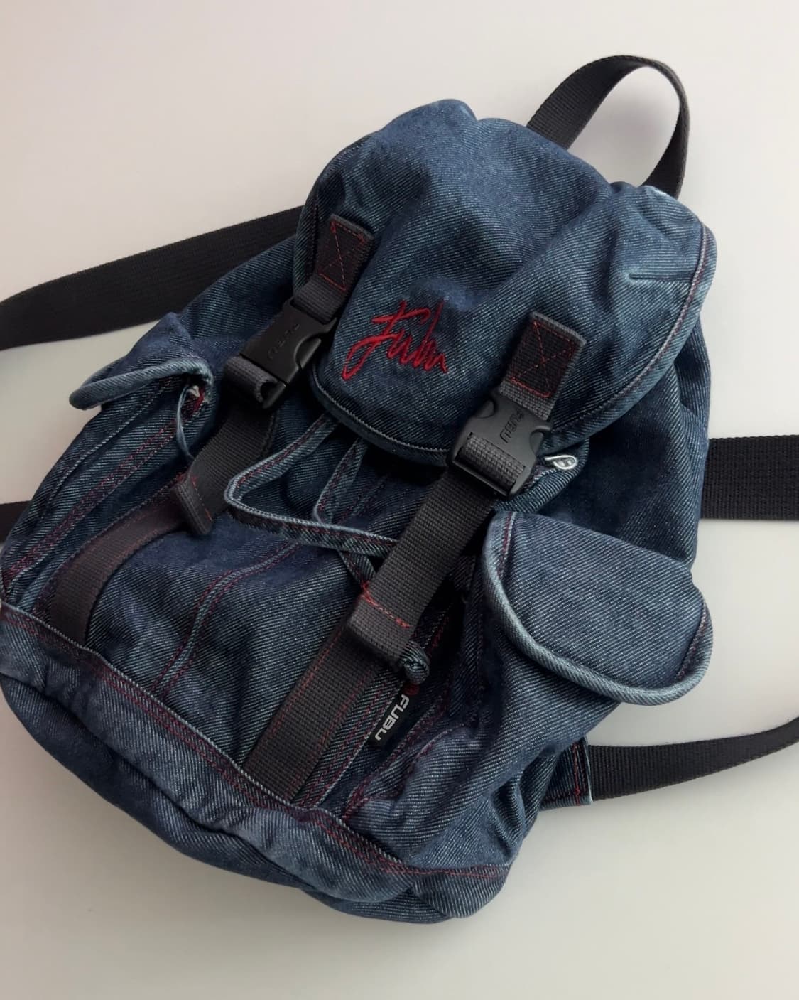 푸부 빈티지 데님 백팩 상품이미지4