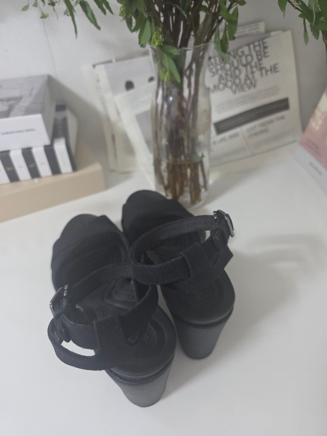 크록스 블랙 웨지 샌들 230 상품이미지3