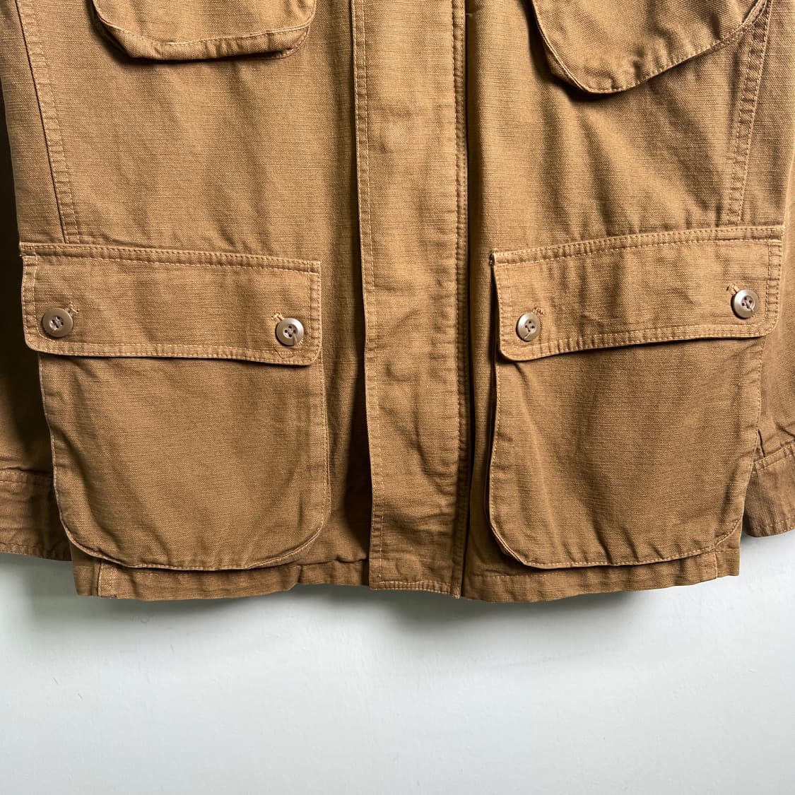 네버씬띵 브라운 멀티 포켓 코튼 자켓 M 상품이미지5