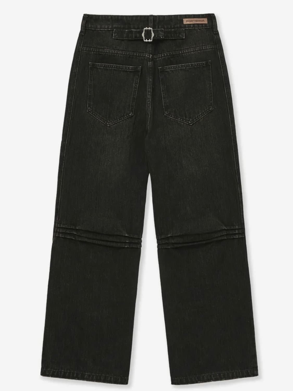 CINCH BACK CURVED JEANS-DARK BROWN 상품이미지3