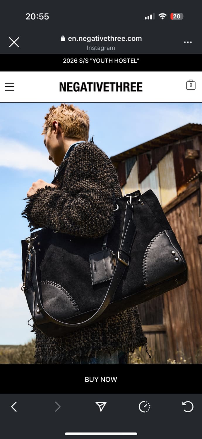 negativethree 투웨이 스웨이드 백  새상품  상품이미지2