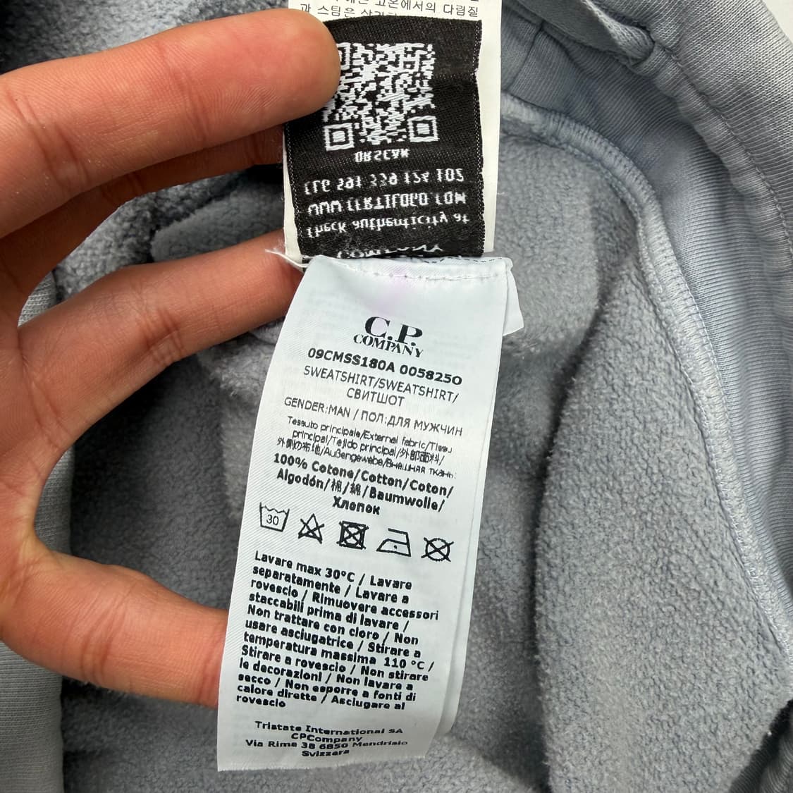 CP컴퍼니 차콜 그레이 렌즈 와펜 스웻셔츠 M 상품이미지10