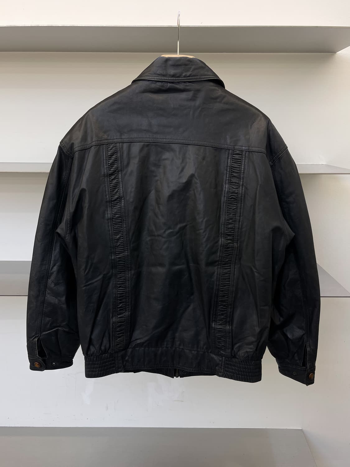 Envy Monarch 90's 벨트 디테일 레더 자켓 상품이미지3