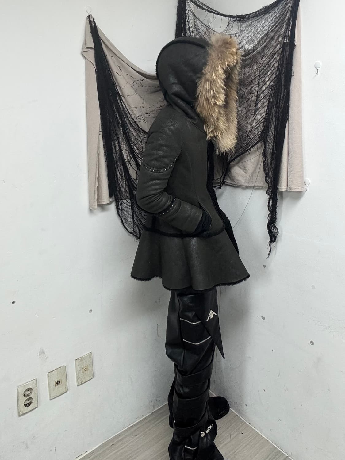 [2000s Rare Egoist] Raccoon Fur Over-Hoo 상품이미지7