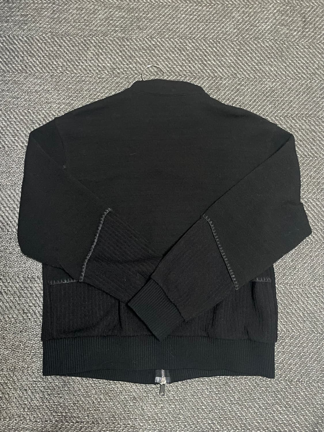 Etce SMOCKING KNIT ZIP UP JACKET (BLACK) 상품이미지3