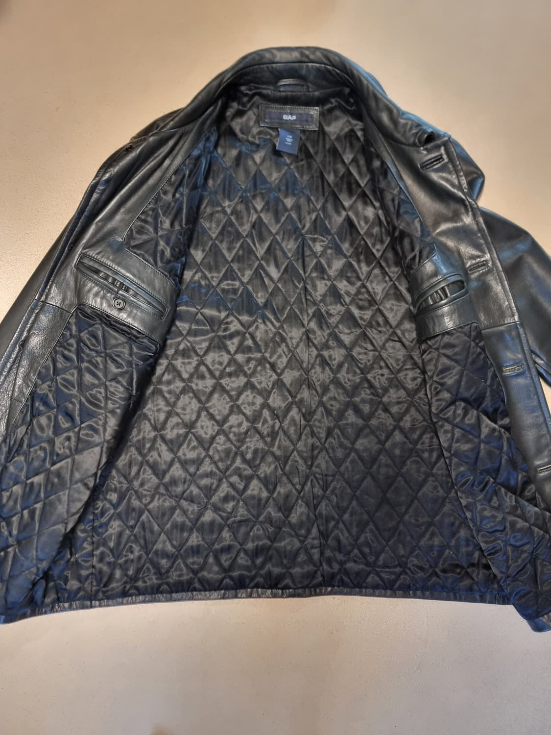 갭 올드갭 gap 레더 가죽 카코트 L  상품이미지3