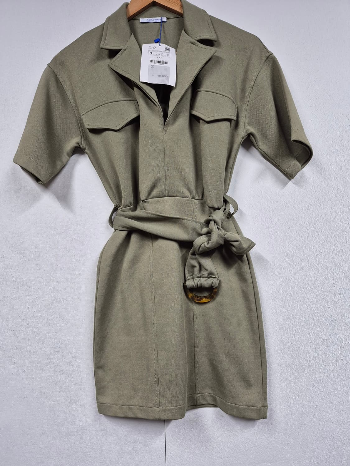 택새 자라  벨티드 반팔 원 상품이미지2