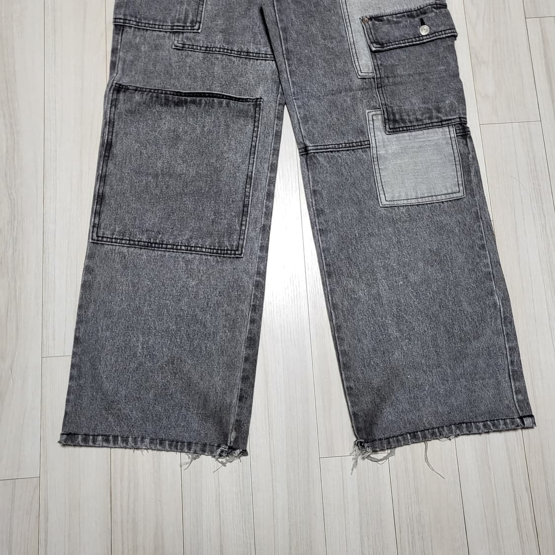 (L) 앤더슨벨 패치워크 와이드 데님팬츠 anderssonbell 상품이미지10