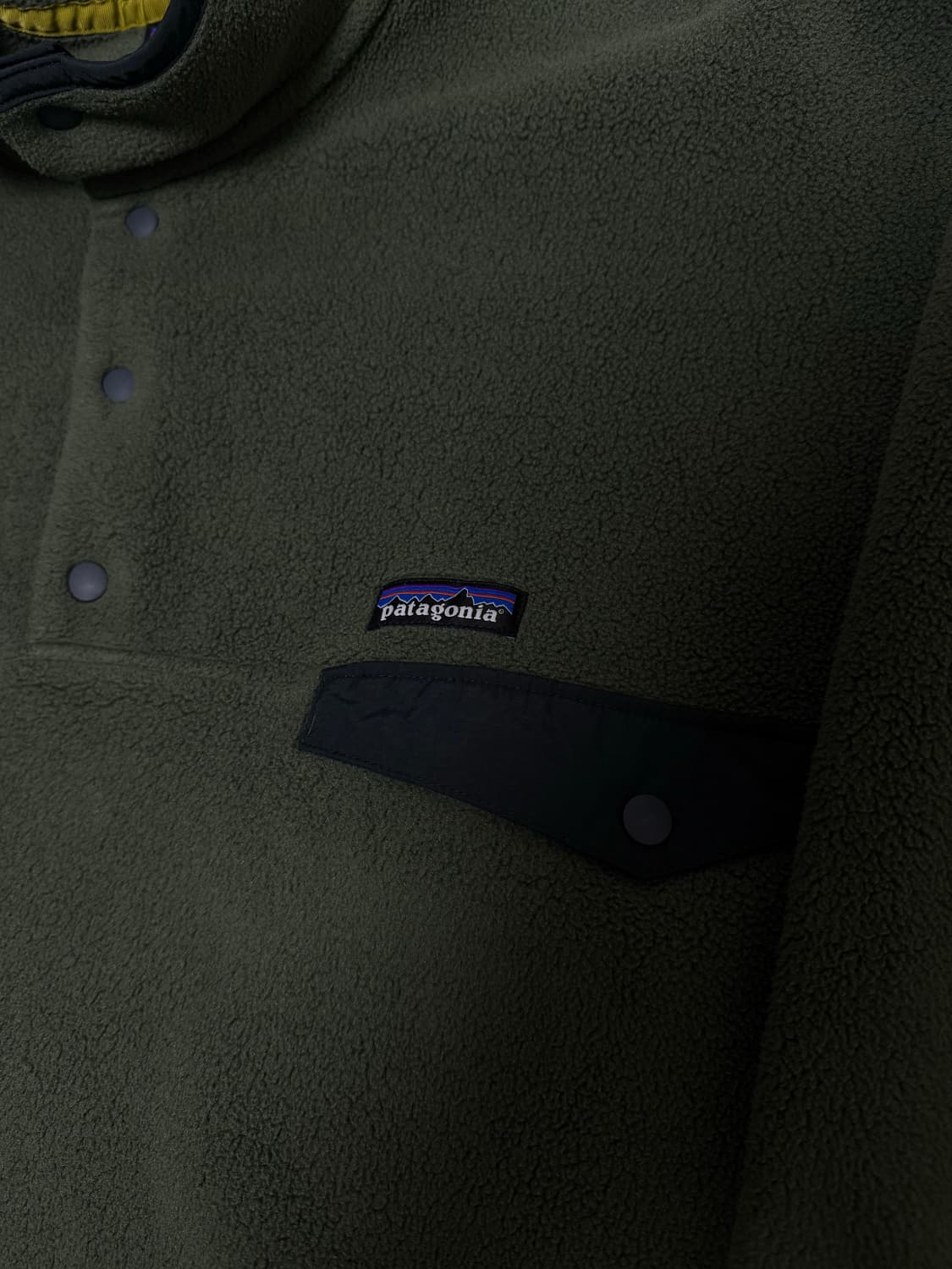 파타고니아 신칠라 스냅티 다크그린/겨자 L사이즈 상품이미지2