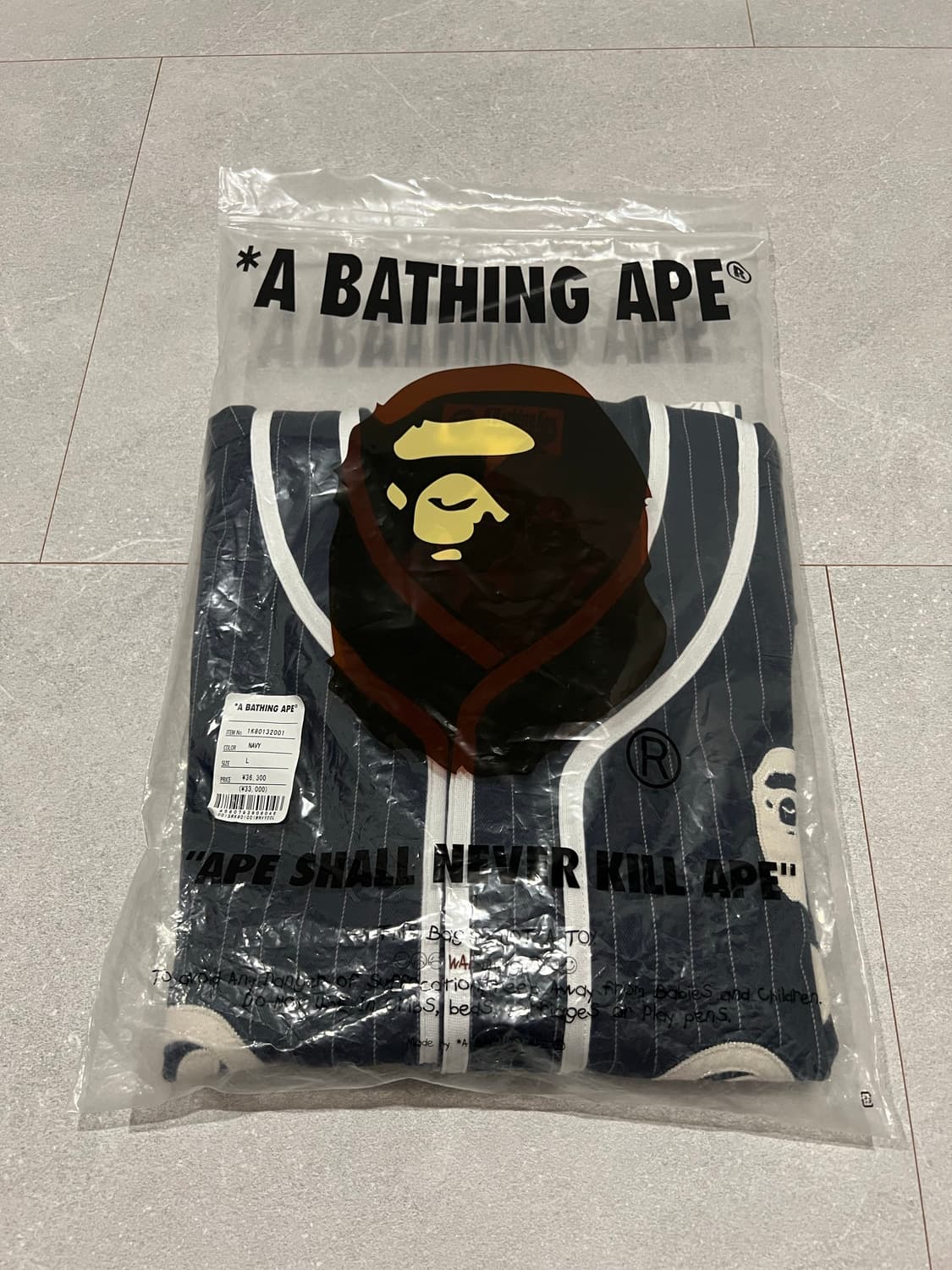 [새제품][L] 베이프 베이스볼 셔츠 상품이미지7