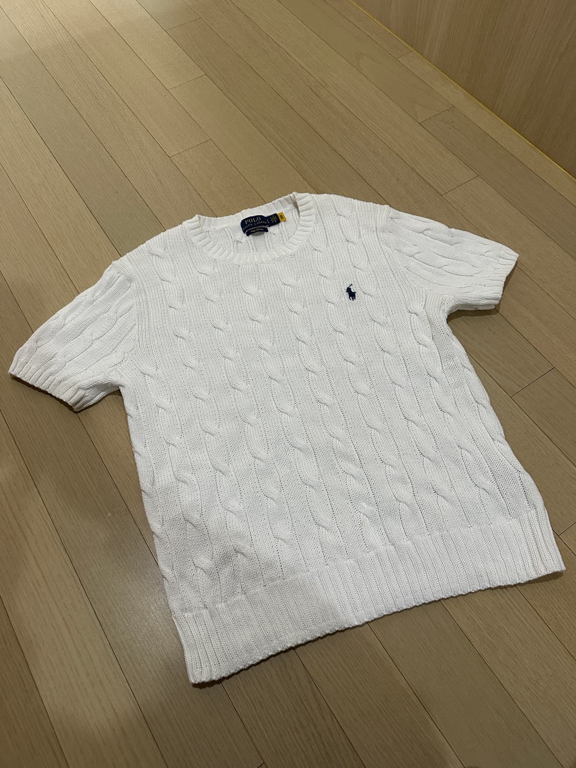 폴로 랄프로렌 케이블 반팔니트 피마코튼 LG (QR정품인증) 상품이미지1