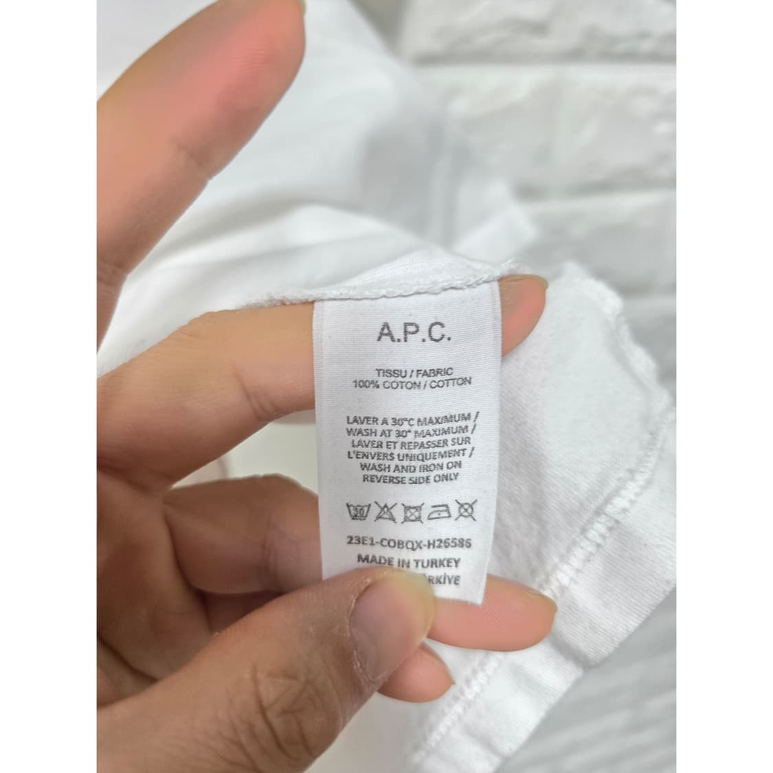 APC 아페쎄  반팔티 화이트 XXL 상품이미지3