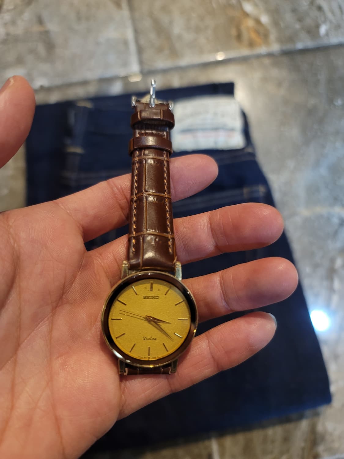 80년대 세이코 돌체 남성 금장 시계 상품이미지1