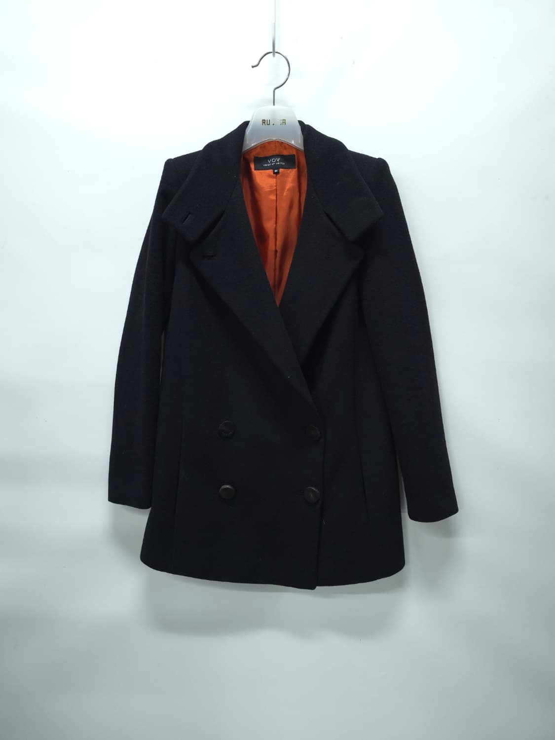 VOV(보브)여성 블랙 하프 울코트 55사이즈 상품이미지1
