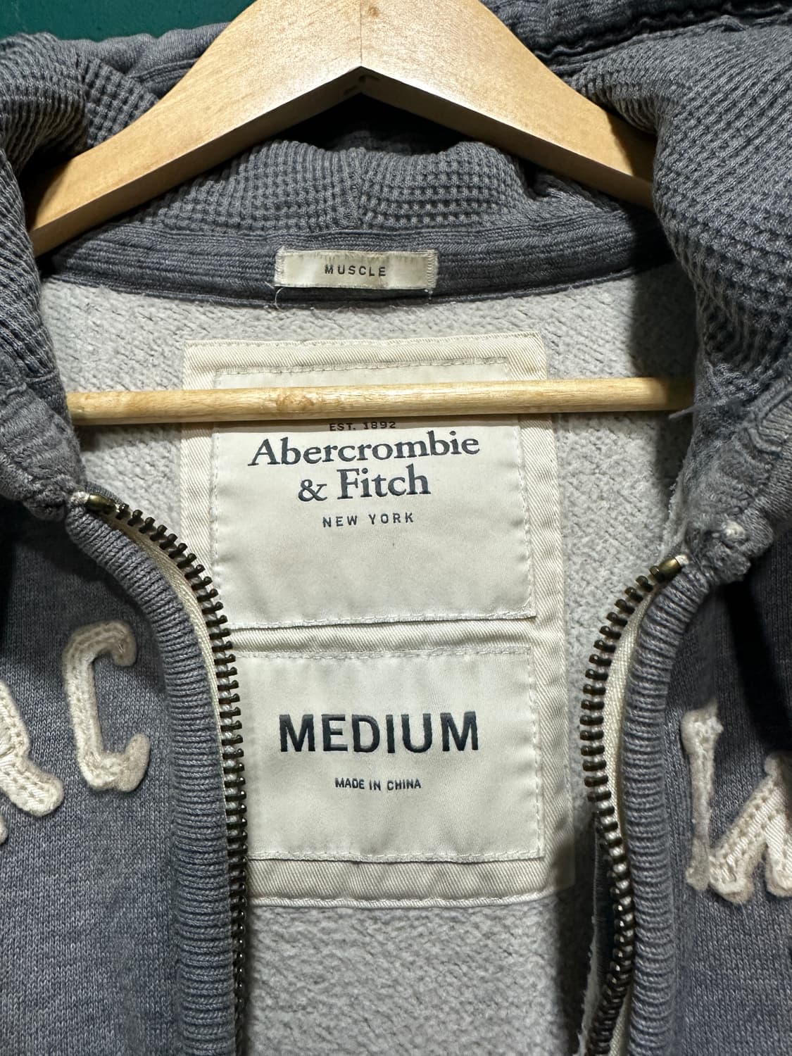 아베크롬비 후드집업 그레이M 상품이미지3