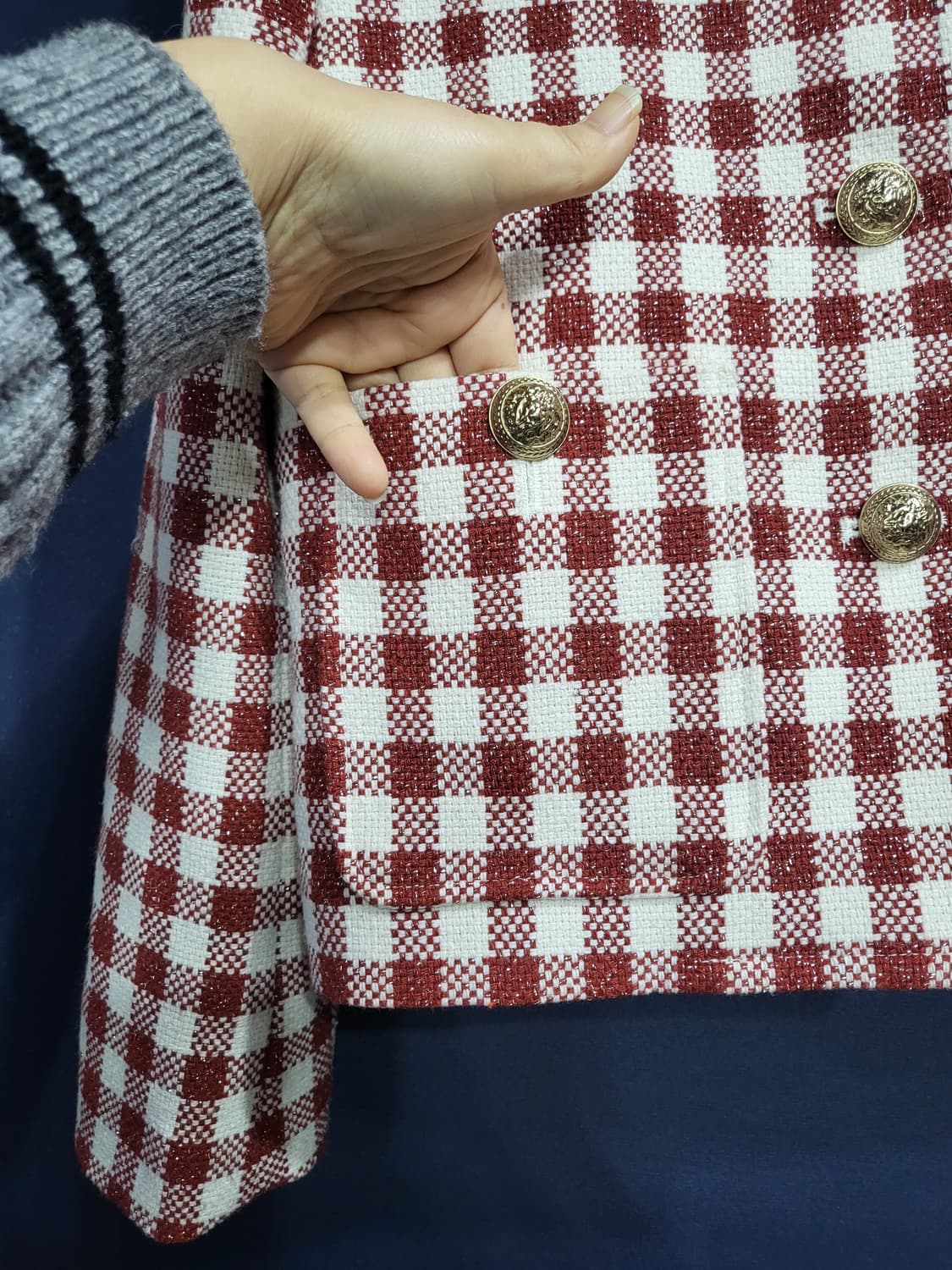 칼라거펠트 은사트위드 자켓(새상품) 상품이미지3