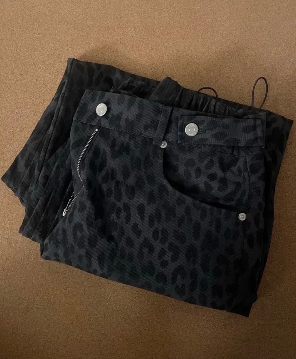 엔티크제이_호피 비죠 팬츠(차콜) 상품이미지6