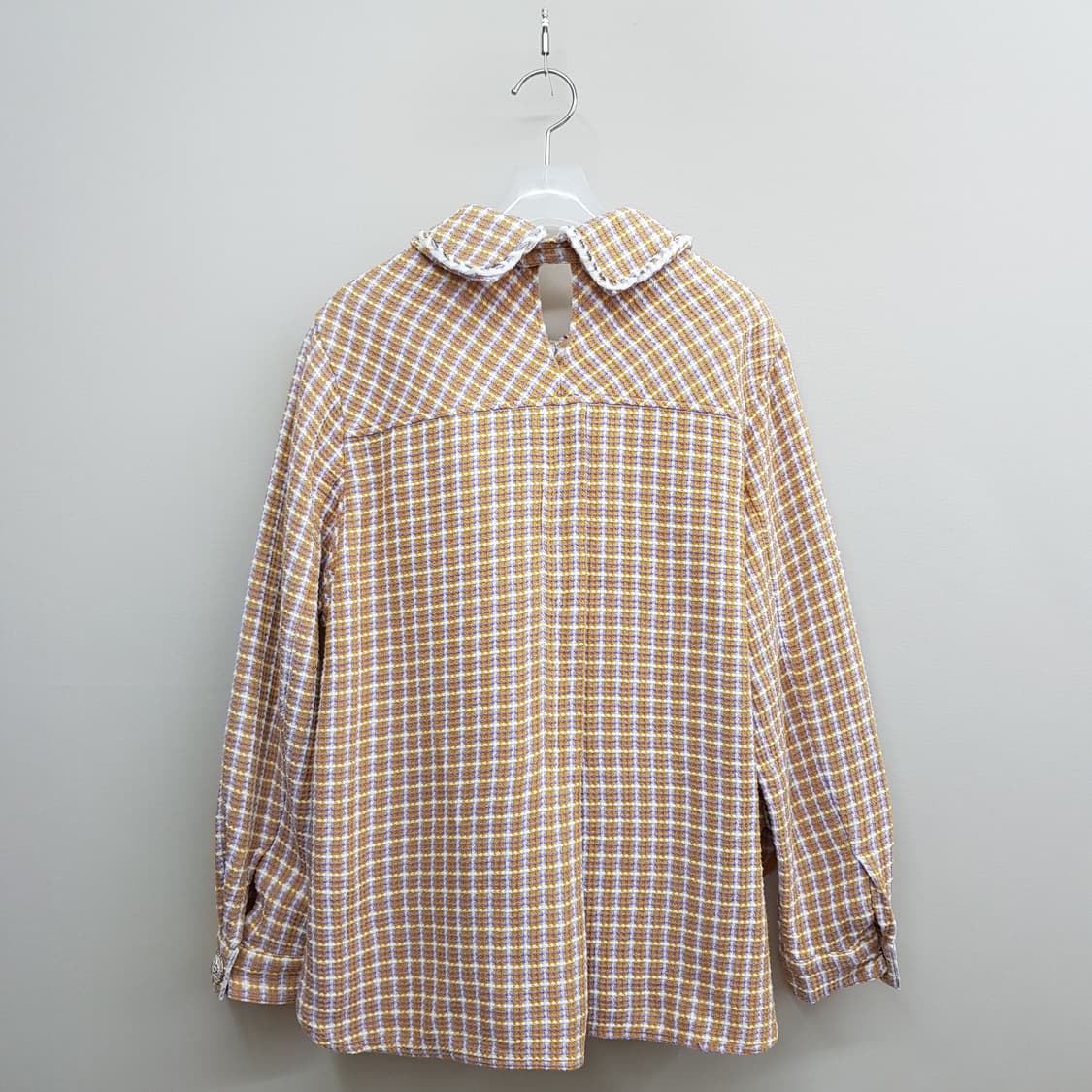 오즈세컨 2020 컬러 체크 트위드 자켓 82-94-160사이즈 상품이미지5