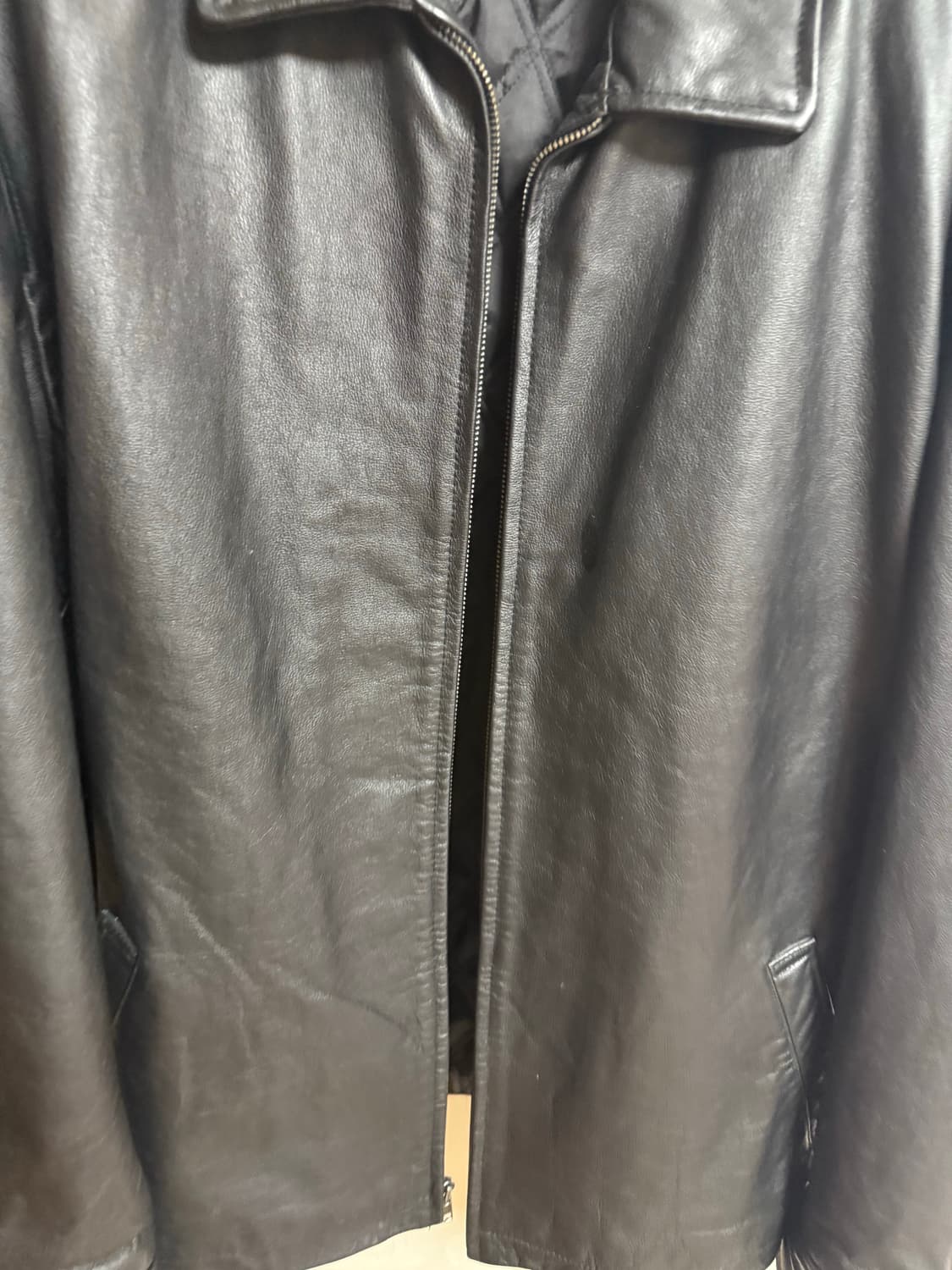 [XL] 빈티지 올드 갭 레더 자켓 블랙 상품이미지2