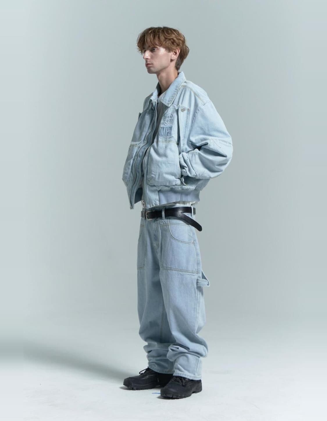 플라스틱프로덕트 MPa 페인터 데님 팬츠 스틸 블루 L 상품이미지2