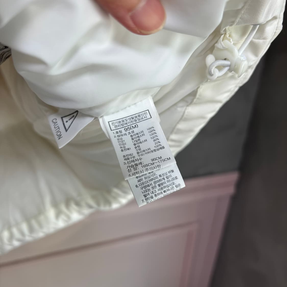 노스페이스 드라이벤트 구스다운 패딩 화이트 상품이미지3