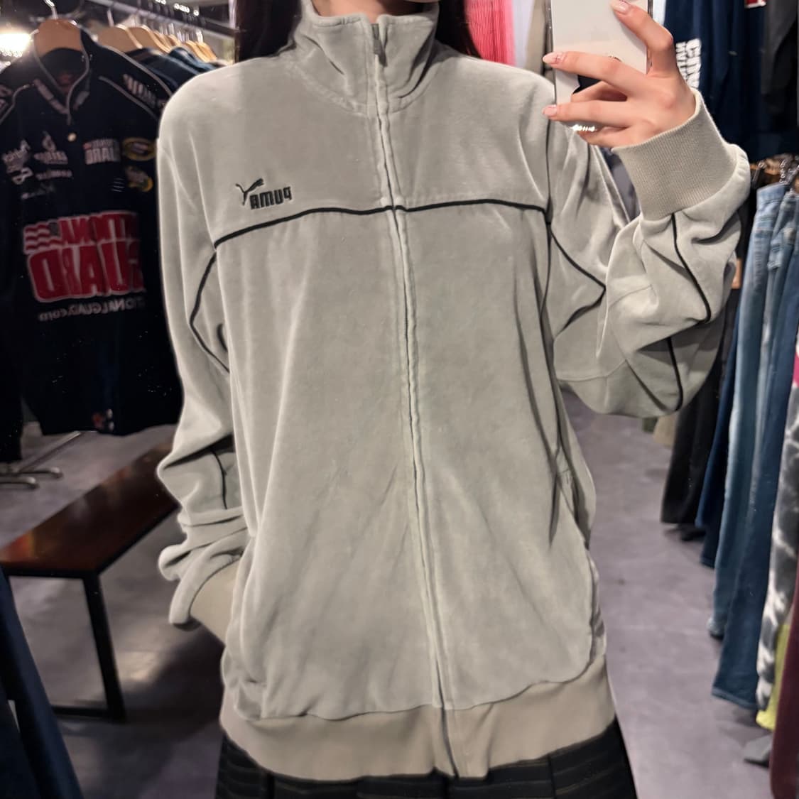 [IM] Puma 퓨마 벨벳 트랙 자켓 그레이 상품이미지4